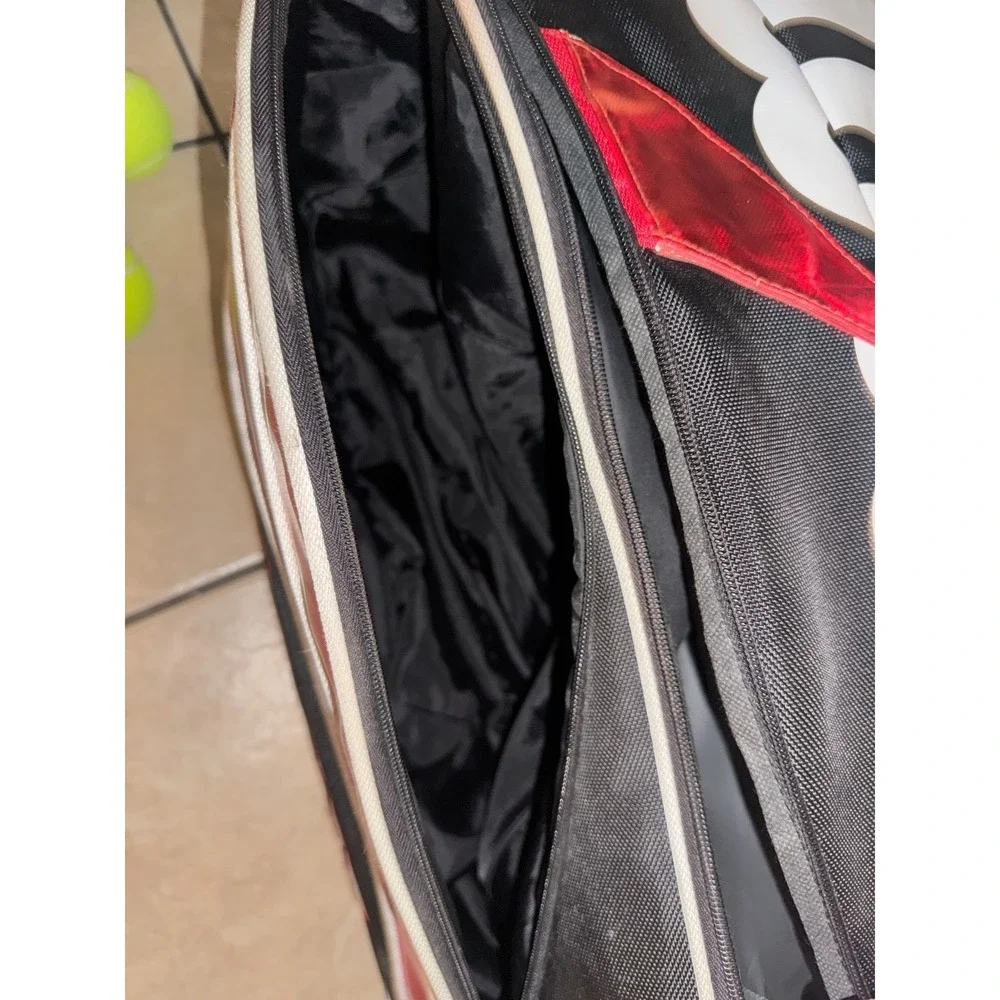 Wilson Federer Team 6+ Tennis Racket Bag Red Black Insulated Backpack Racquet Ba